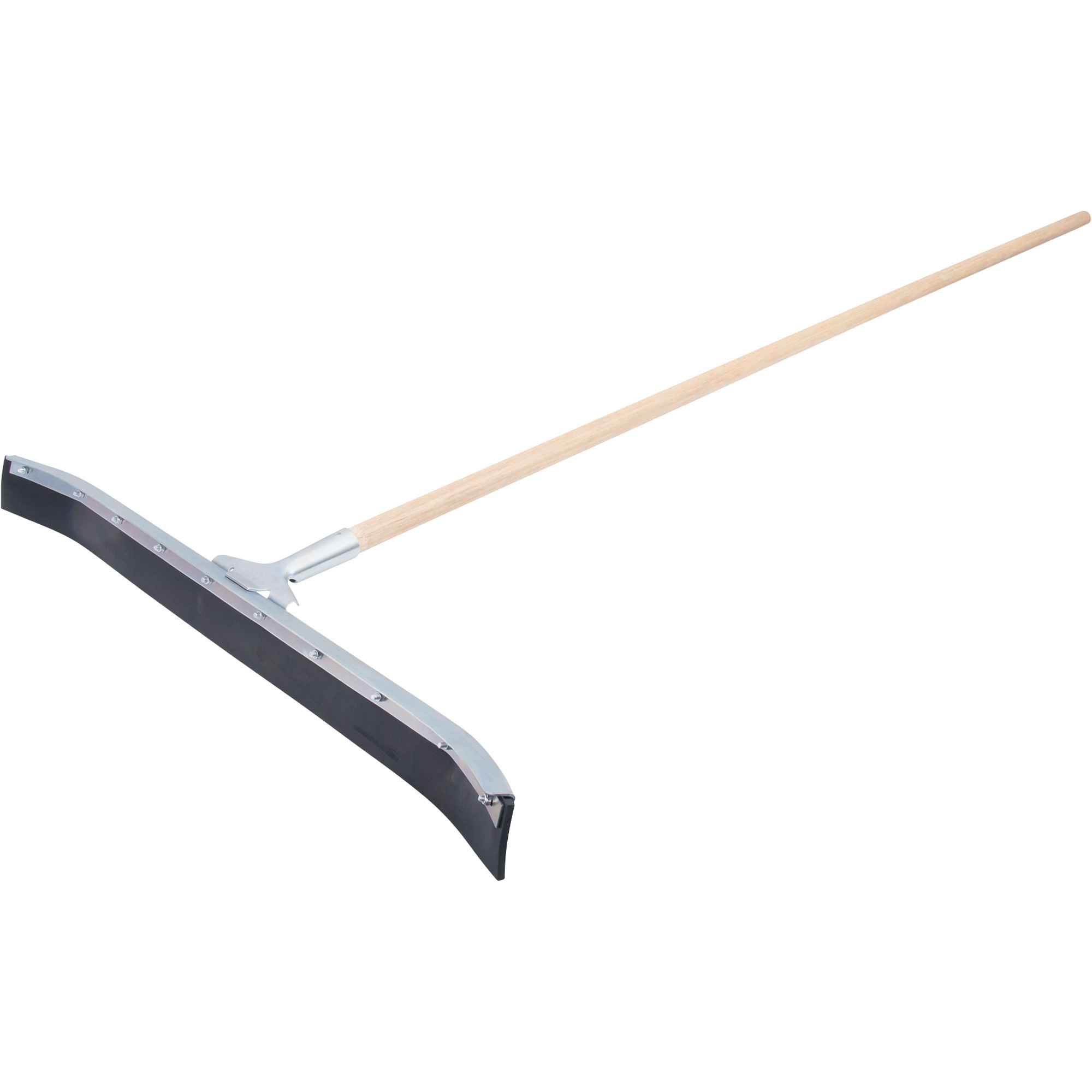 Marshalltown Curved Blade Floor Squeegee - 24in., Aluminum and Steel Construction, 60in. Wood Handle, Model# RED700247